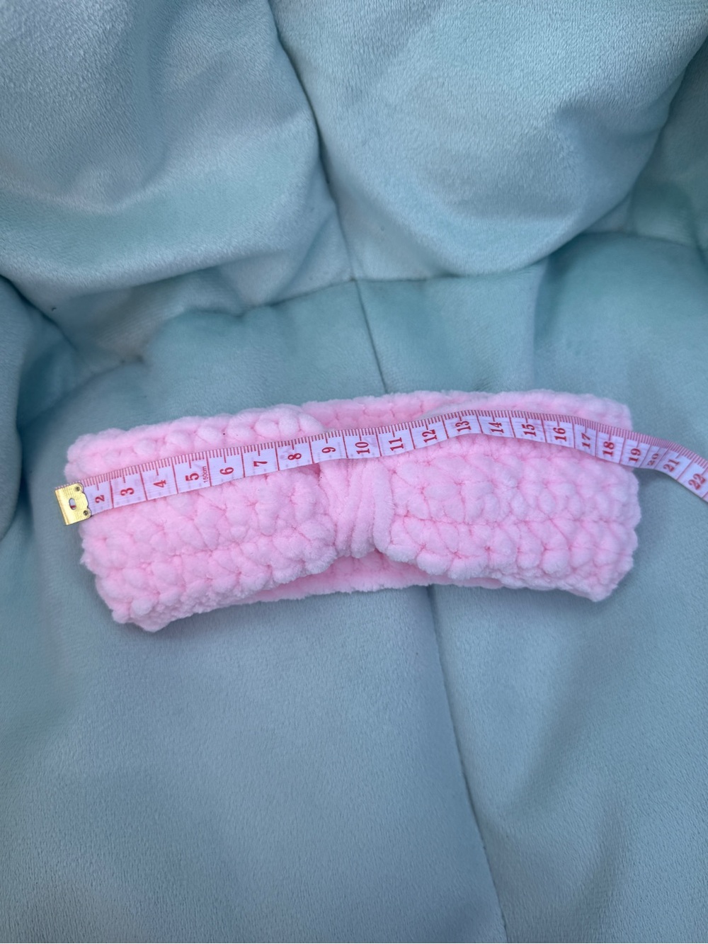 Handmade Pink Plush Twist Headband Ear Warmer - Picture 2 of 3